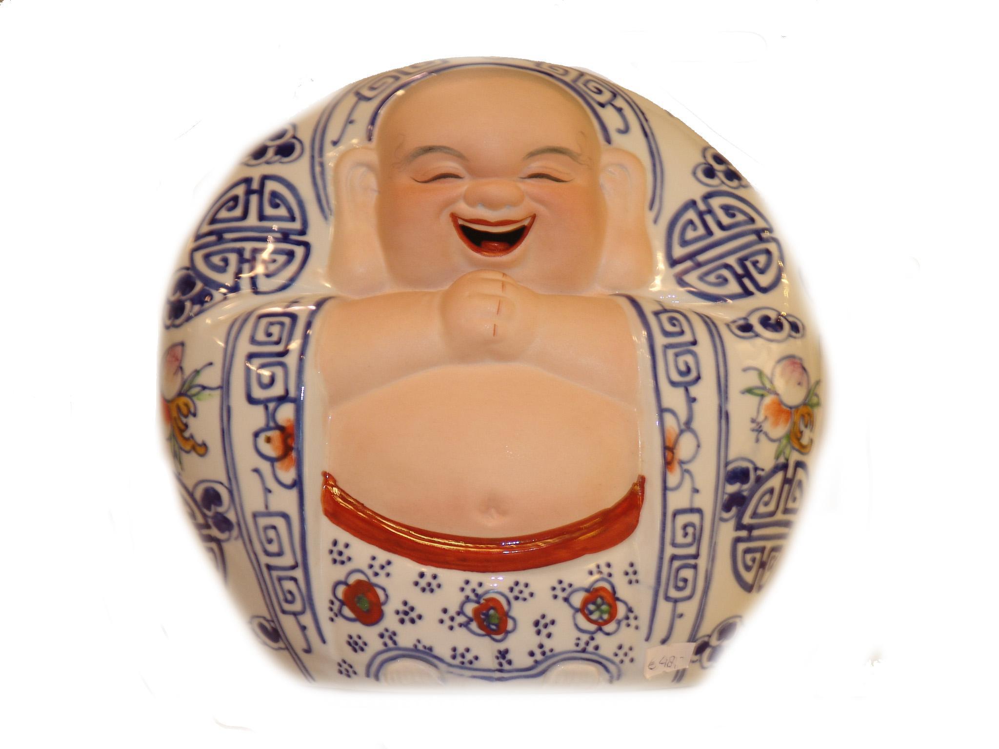 Lucky Happy Buddha Statue Greeting Porcelain