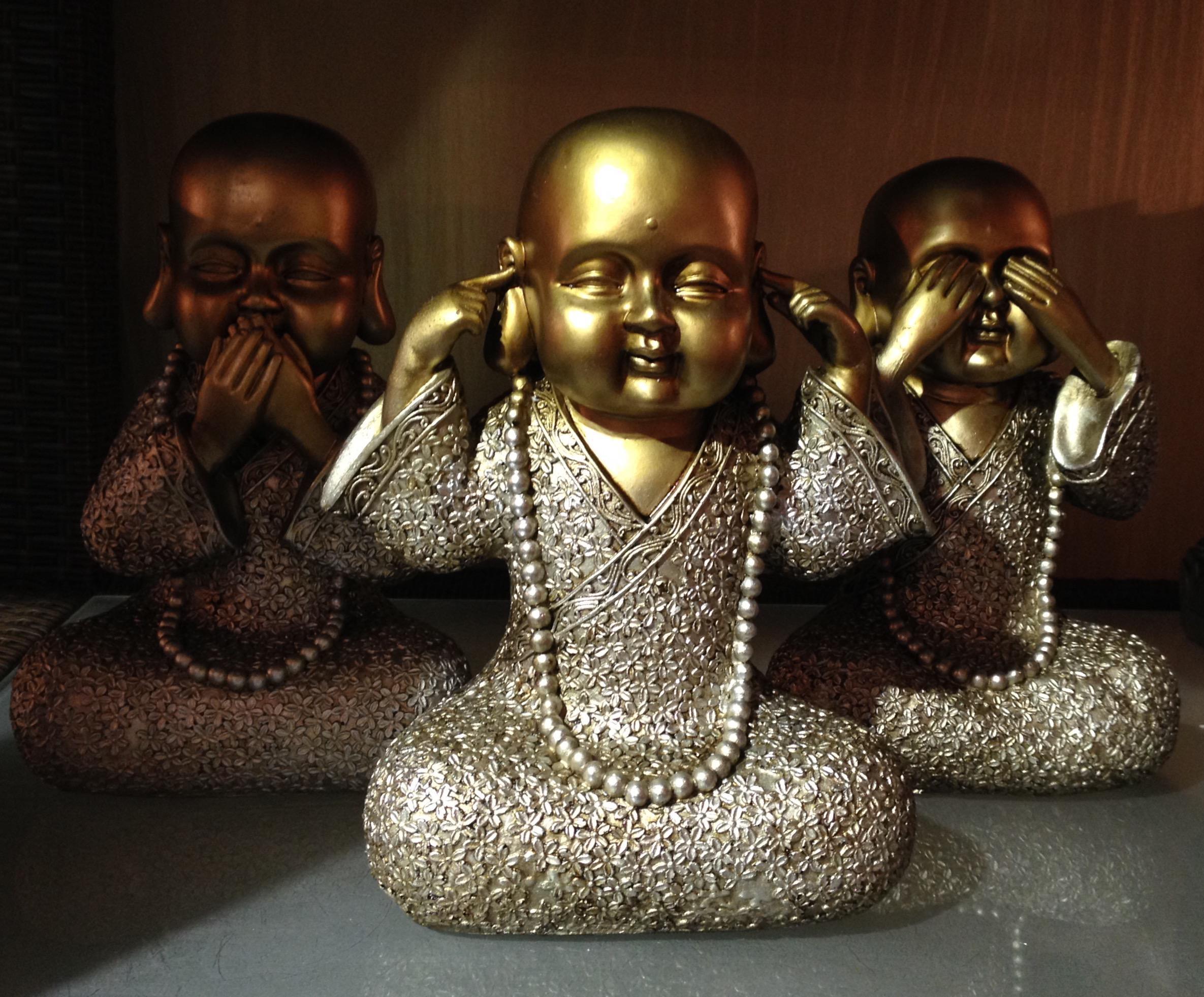 Monk Set/3 Gold Hear No Evil See No Evil Speak No Evil