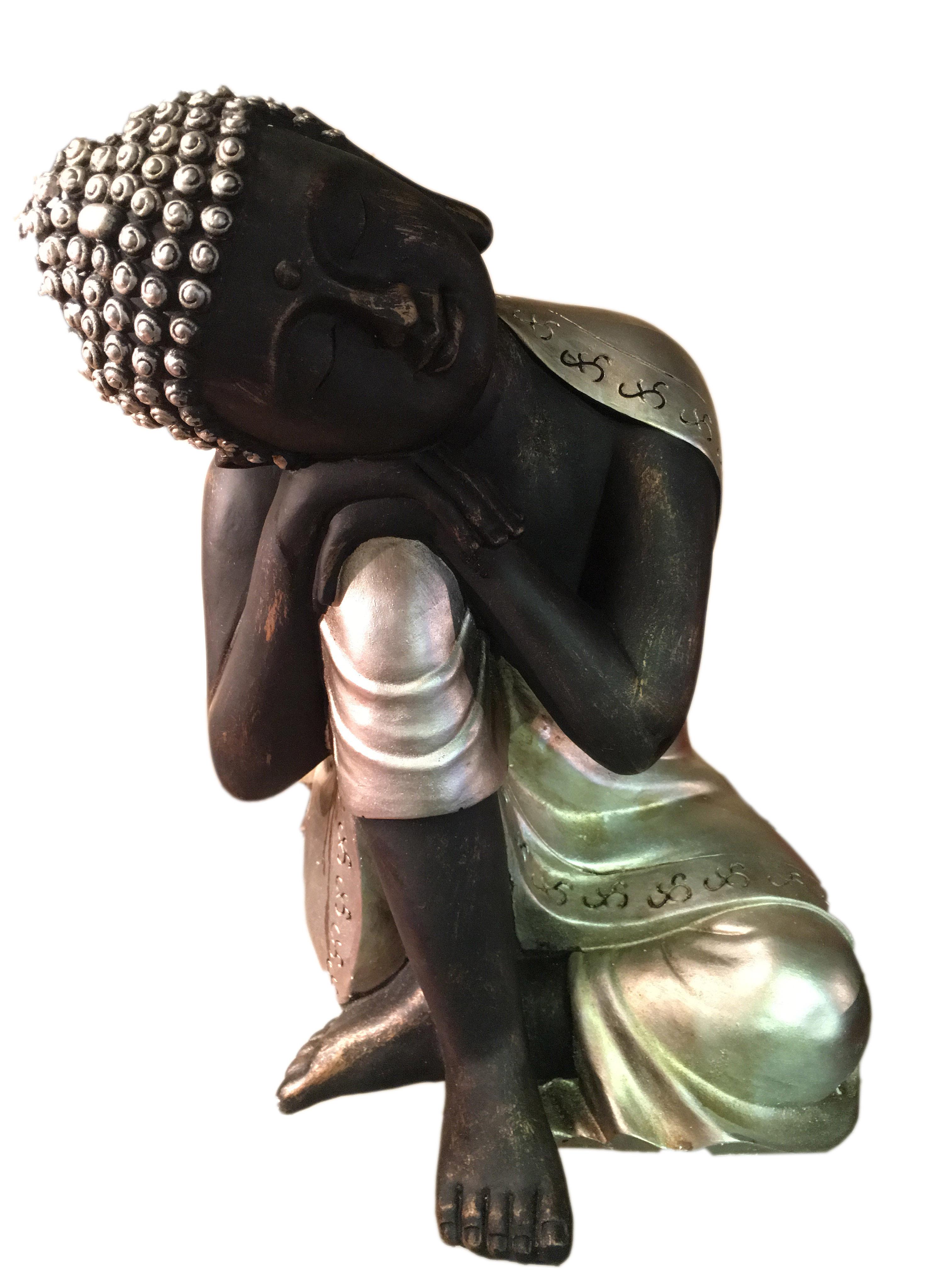 Sleeping Buddha Silver Black L